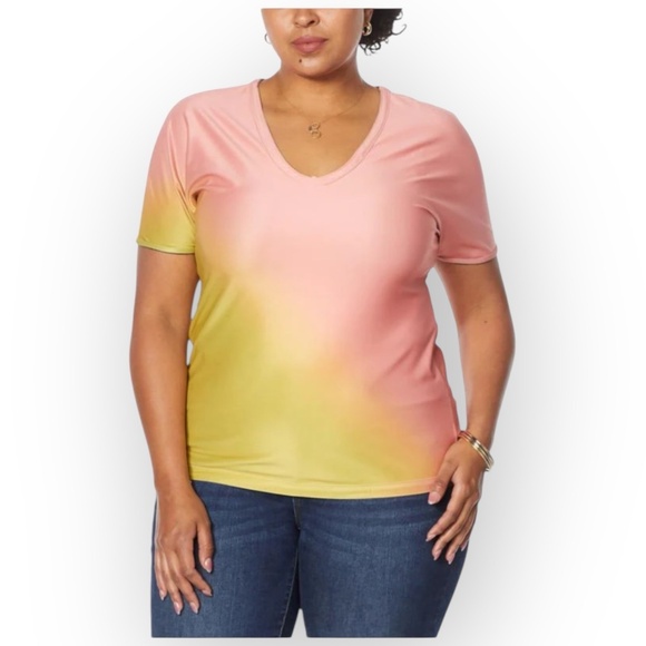 NWT Modzori Reversible & Adjustable V-Neck Top – Horizon-Coral/Sunstream (XL) - Picture 5 of 9